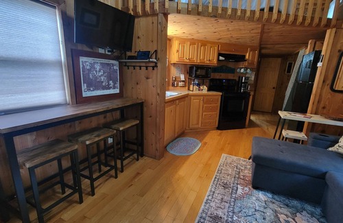 Jasper Cabine | 1 bedrm tiny house with sleeping loft, big yard, fire pit and screened in porch!