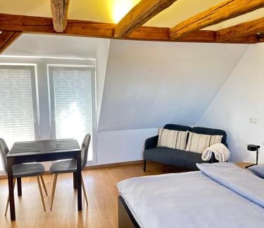 Oedheim Appartement | 1 Zimmer Wohnung DG mit Klimaanlage und kleinen Balkon
