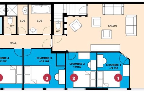 Bussiere - Cadiere Station Balnéaire | 170 m² Chambre privée ∙ 1 chambre ∙ 1 personne