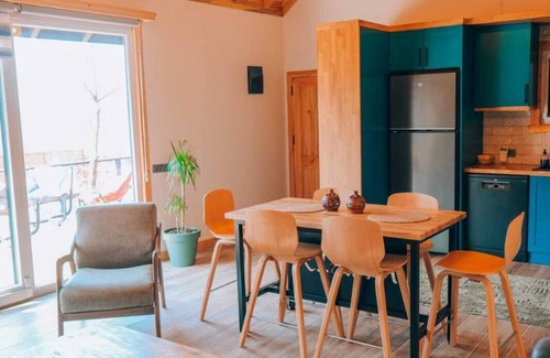Kartepe Maison | 2+1 Wooden Bungalow for 5 People with Heating Pool and Winter Garden in Yanık