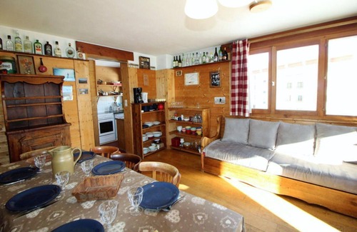 Les Almes Appartement | 200m del centro estación, vista montaña, terraza, tv, local para esquís, 70m², Tignes
