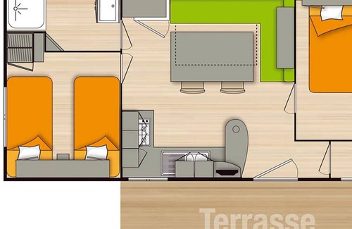 Lucon Maison | 25 m² Mobil-home ∙ 2 chambres ∙ 6 personnes