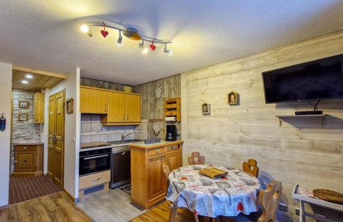 Flaine Appartement | À 250m des pistes de ski, 2ème étage, vue pistes de ski, balcon, télévision, casier à ski, 37m²
