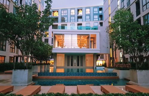Rama 9 Copropriété | 2BR / 2BTH ✦ Cuisine ✦ Navette vers Métro ✦ Piscine et salle de sport Téléviseur intelligent 49 "✦ 100MBWiFi