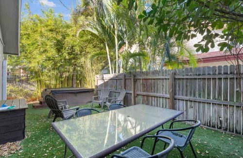 East Boca Raton Maison | 2BR - Hot Tub W/Peaceful Backyard 1 Mi to Beach