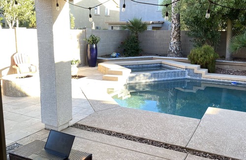 Maricopa Maison | 3 Bedroom 2.5 Bath With Hot Tub & Heated Pool! Outside BBQ Area with Fire Pit!