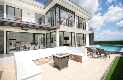 Arenal Hot Springs Maison | 3-bedroom home with a private heated pool, firepit, sundeck, views, WiFi, and AC