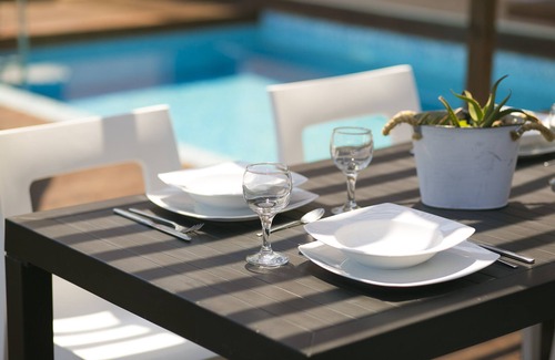 Achladies Villa | Villa Cassiope supérieure avec 3Br, piscine privée et vue imprenable sur la mer