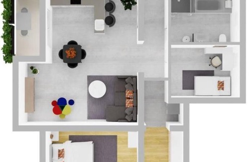 Gruenstadt Appartement | 3 ZKB Einliegerwohnung im Neubau (73m²) mit Ladesäule