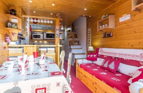 Arc-1800 Appartement | 300m from resort center, 3rd floor, balcony, tv, 35m², Les Arcs