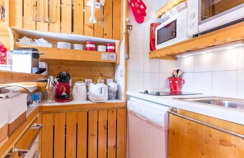 Arc-1800 Appartement | 300m from resort center, 3rd floor, balcony, tv, 35m², Les Arcs