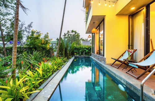 Cam Ha Villa | 3BRs w/ River View &Private Pool - Free Bike