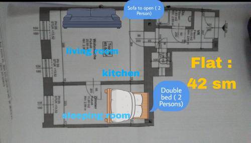 Wahring Appartement | 42 m² Appartement ∙ 5 personnes