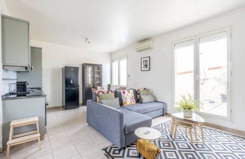 Magny-les-Hameaux Appartement | Appartement climatisé de 44 m2 avec terrasse sans vis à vis