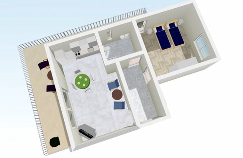 Trogir Appartement | 48 m² Appartement ∙ 1 chambre ∙ 2 personnes