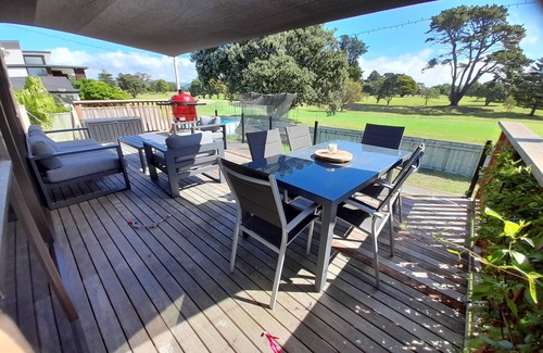 Mount Maunganui Maison | 5 bedroom home on Mount Maunganui Golf Course, Omanu beach across the road.