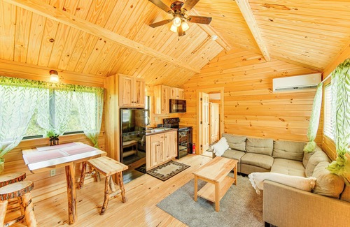 Selinsgrove Cabine | 5 Mi to Susquehanna Boating! Secluded Log Cabin