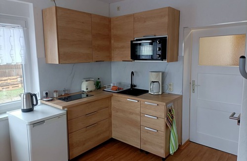 Falkenberg Appartement | 5 minutes from the Kiebitz-See recreation area. With terrace, barrier-free.