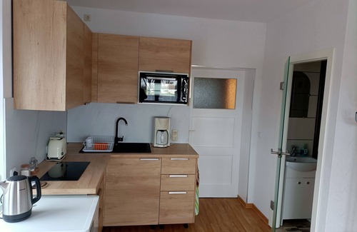 Falkenberg Appartement | 5 minutes from the Kiebitz-See recreation area. With terrace, barrier-free.