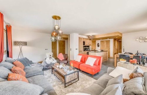 Les Boisses Appartement | À 100m des pistes de ski, 6ème étage, remise en forme, piscine, sauna, hammam, balcon, télévision