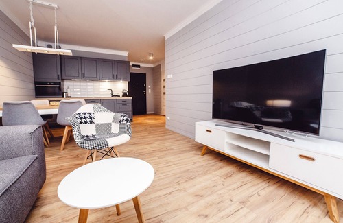 Kolobrzeg Appartement | 50m2 - Deluxe. Piscines, saunas et centre de fitness, à 400 m de la plage