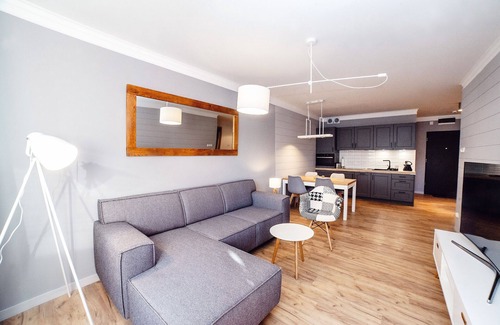 Kolobrzeg Appartement | 50m2 - Deluxe. Piscines, saunas et centre de fitness, à 400 m de la plage