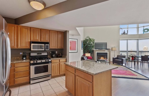 Downtown Chicago Appartement | Penthouse MagMile 51 / 52e étage - VUES, Cheminée, Balcon, Centre de fitness