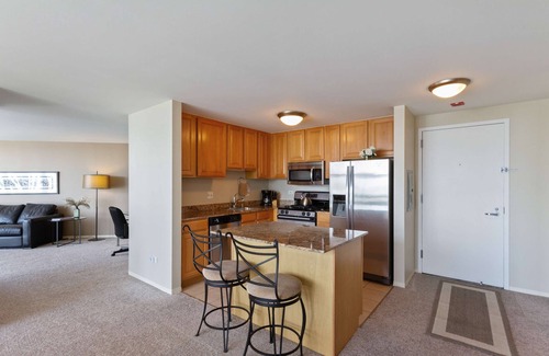 Downtown Chicago Appartement | 52e étage MagMile Penthouse - VUES, cheminée, centre de fitness, piscine, WiFi