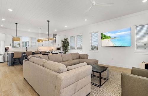 Mid Island Maison | 5350 Chasing Sunshine: 5BD/4.5BA Pool Home, Steps to Sand!