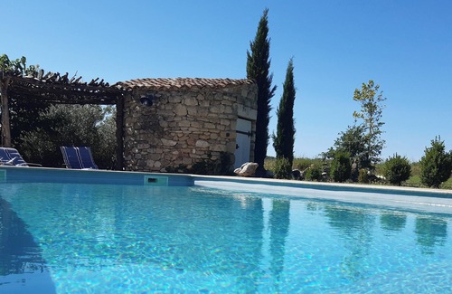 Blauzac Maison | A 5mn d'Uzes, Gîte climatisé au coeur des vignes