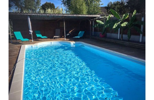 Bouessay Maison | Maison de vacances 6 chambres avec une piscine - La Belle Rochette