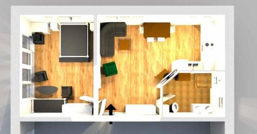 Stadtmitte Appartement | 60qm 2 Raum Wohnung nahe dem Stadtzentrum
