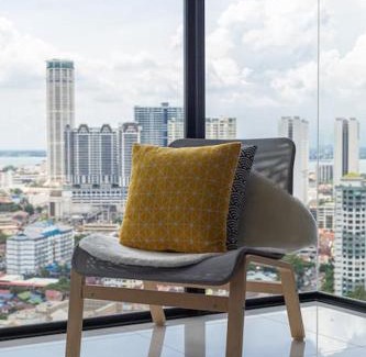 George Town Appartement | 9min drive to City Highfloor Aprmt City Skyline View Water Purifier