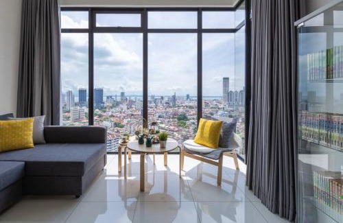 George Town Appartement | 9min drive to City Highfloor Aprmt City Skyline View Water Purifier