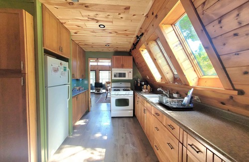 Beaver Island Maison | A Frame cabin with a short stroll to a gorgeous sandy beach!