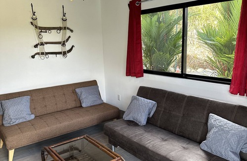 Quebrada La Gamba Cabine | A modern and remote retreat, where nature thrives amidst contemporary comforts.