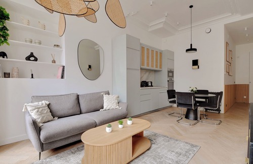 Quartier du Faubourg-Montmartre Appartement | Un Contemporain 1-CH/ 1SdB à Opéra.