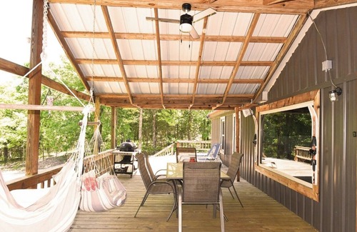 Vian Cabine | Accommodating up to 12 people w/3 bedrooms, 2 bathrooms & a super-sized firepit.