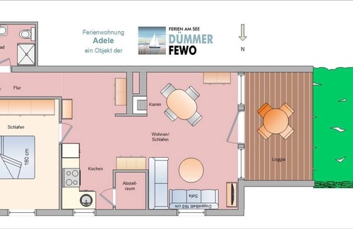Huede Appartement | Adele - cozy ground floor apartment for 2-4 people