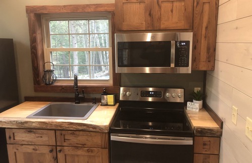 Glenfield Cabine | Adirondack Log Cabin on Scenic Waterfront Natural Soaking Pool
