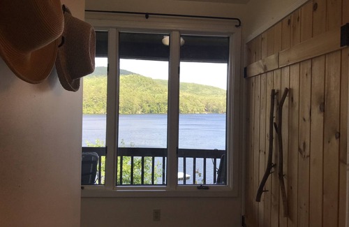 Lake Luzerne-Hadley Cottage | Adirondacks Lakefront Relaxation: Waterfront A-frame Cottage on Lake Luzerne!