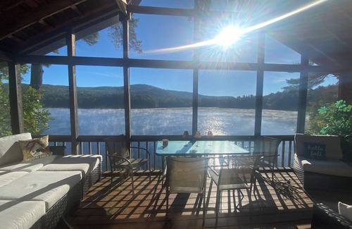 Lake Luzerne-Hadley Cottage | Adirondacks Lakefront Relaxation: Waterfront A-frame Cottage on Lake Luzerne!