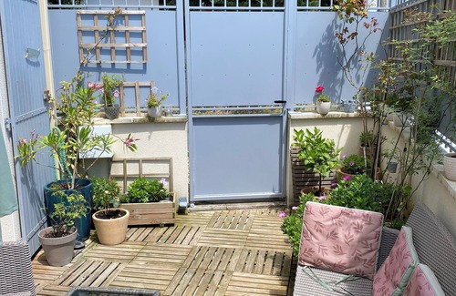 Quartier de l'Hippodrome Maison | Air-conditioned house 50m² with terrace, parking - 7 min shops and 10 min beach.