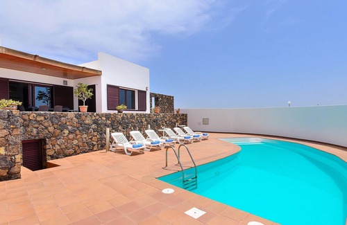 Playa del Cable Villa | Air-Conditioned Villa On the Beach with Pool, Terrace, Sea Views & Wi-Fi; Parking Available