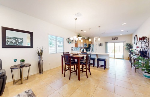 Buckeye Maison | Airy desert home with an enclosed yard, private pool, hot tub, firepit, & W/D