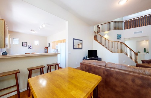 Palm Valley Maison | Airy home with private heated pool, firepit, grill, enclosed backyard, cornhole