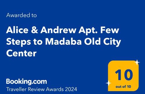 Madaba Appartement | Alice & Andrew Apt. Few Steps to Madaba Old City Center