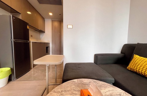 Rama 9 Appartement | All-Inclusive High Floor Studio w/Balcony, Pool & Gym, MRT 200m Away