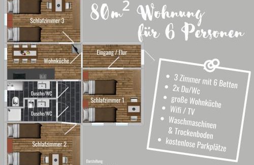 Schwaan Appartement | Alter Bahnhof Schwaan - Monteurswohnungen