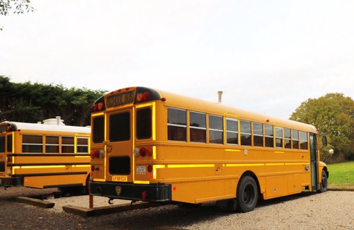 Ramsden Heath Maison | American School bus unique, quirky tiny home on wheels